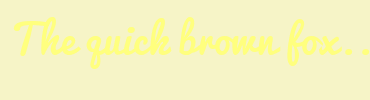 Image with Font Color FFFF7E and Background Color F6F4C7